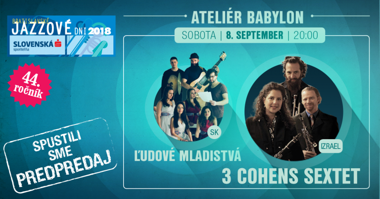 Ľudové mladistvá a 3 Cohens Sextet otvoria Bratislavské jazzové dni 2018 už v septembri