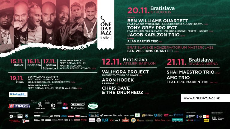 One Day Jazz Festival otvorí trojica Valihora – Hodek - Dave