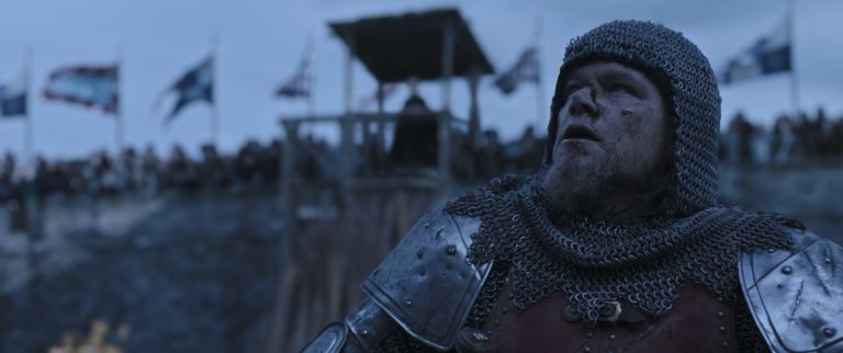 Matt Damon vo filme Posledný súboj © 2021 20th Century Studios