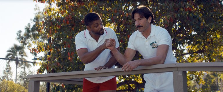 Will Smith a Jon Bernthal vo filme King Richard © 2021 Continental Film