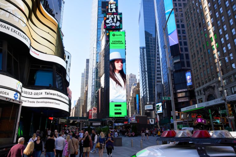 Katarína Knechtová je v&nbsp;celosvetovej kampani Spotify Equal a&nbsp;na Times Square v&nbsp;New Yorku!