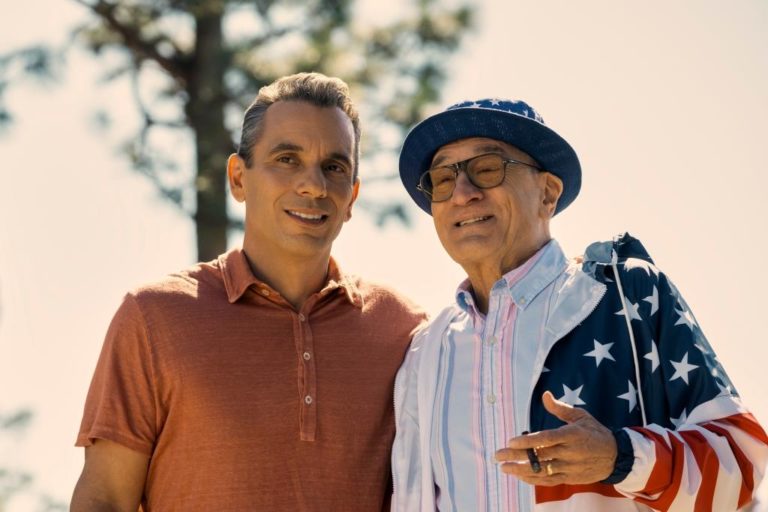 Sebastian Maniscalco as Sebastian and Robert De Niro as Salvo in About My Father. Photo Credit: Dan Anderson
