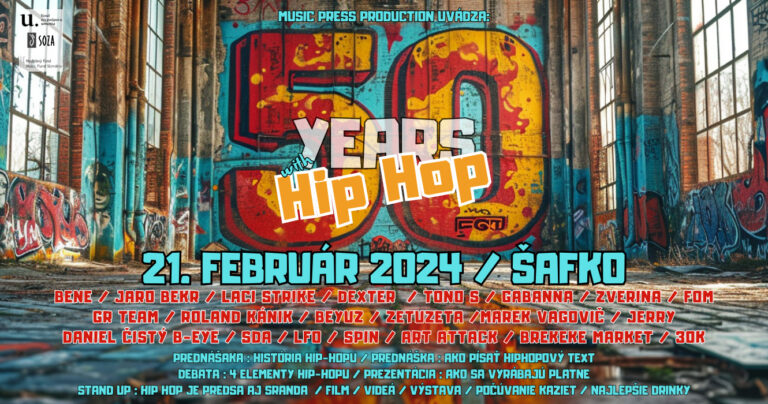50 rokov s hiphopom – koncerty, diskusie, prednášky a mnoho iného