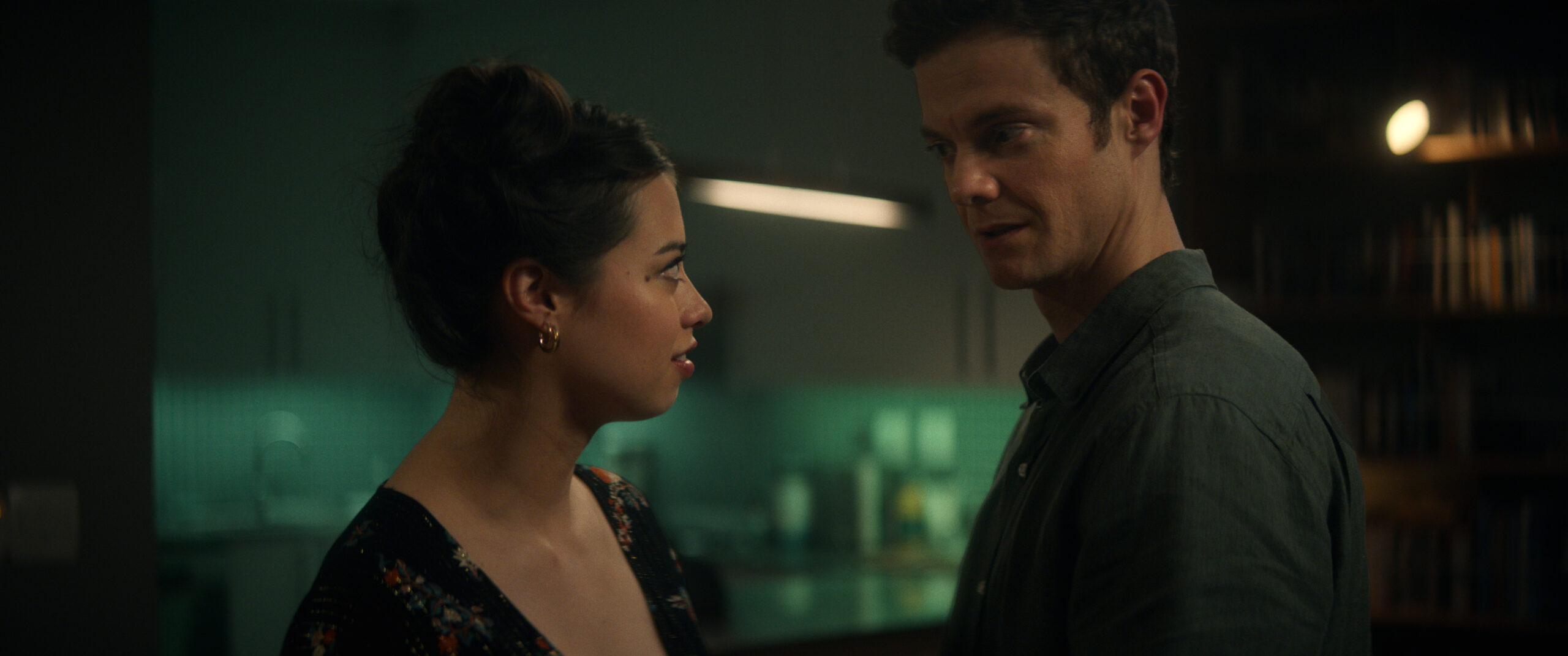 Amber Midthunder as “Sherry" and Jack Quaid as “Nate" in Novocaine from Paramount Pictures.