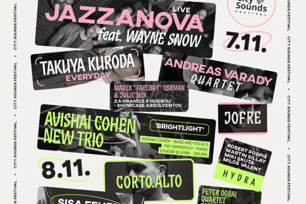 City Sounds v znamení slovenskej hudby: od mladých talentov až po jazzové legendy