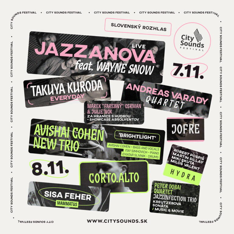 City Sounds v znamení slovenskej hudby: od mladých talentov až po jazzové legendy