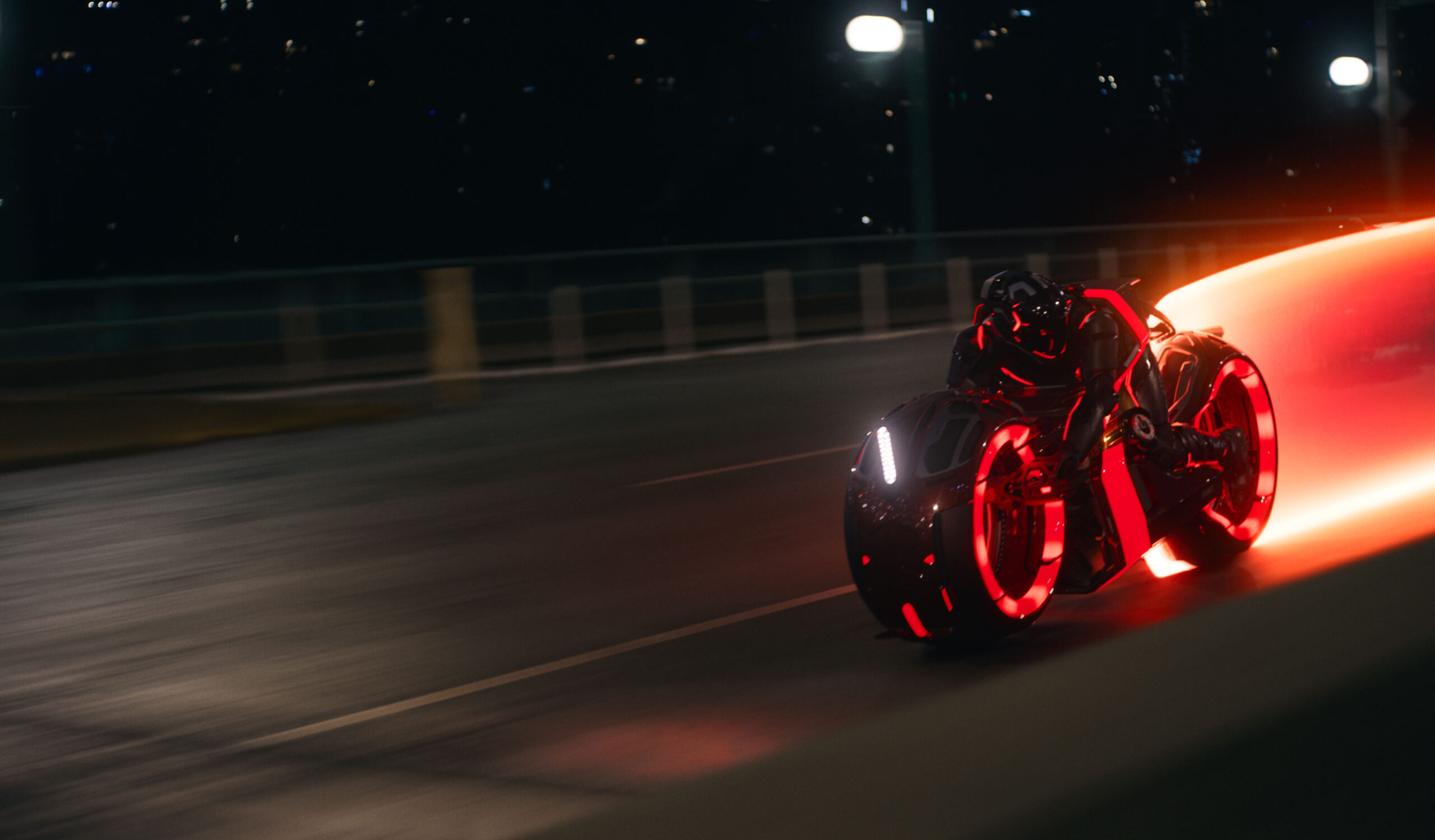 A scene from Disney's TRON: ARES. Photo courtesy of Disney. © 2025 Disney Enterprises, Inc. All Rights Reserved.