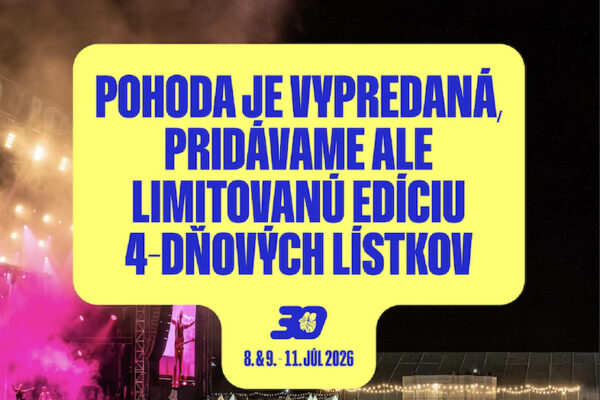 Pohoda vypredala 30-tisíc lístkov, navyšuje kapacitu o 10 %