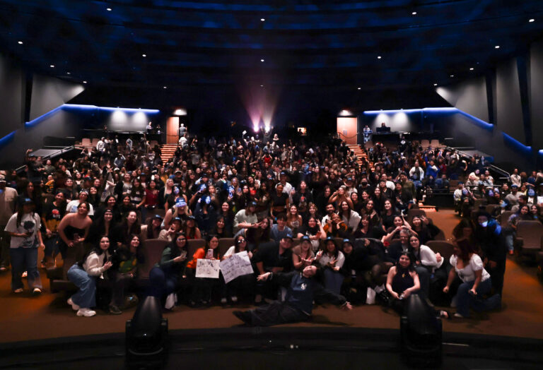 LOS ANGELES, CALIFORNIA - DECEMBER 09: Billie Eilish surprised fans in Los Angeles with a first look at her 3D Trailer for Billie Eilish – Hit Me Hard And Soft: The Tour (Live In 3D) at Paramount Pictures Studios on December 9, 2025, in Los Angeles California. (Photo by Eric Charbonneau/Paramount Pictures Via Getty Images)