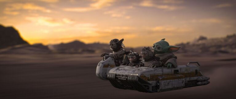 Grogu and Anzellans in Lucasfilm's THE MANDALORIAN AND GROGU. Photo courtesy of Lucasfilm. © 2026 Lucasfilm Ltd™. All Rights Reserved.