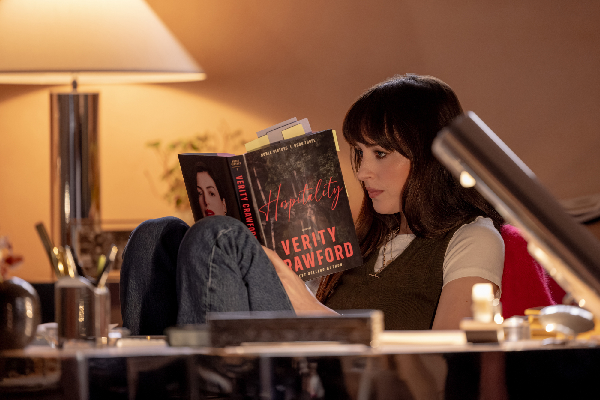 Dakota Johnson stars as Lowen Ashleigh in director Michael Showalter's VERITY, from Amazon MGM Studios.Photo credit: Alisha Wetherill© 2026 Amazon Content Services LLC. All Rights Reserved.