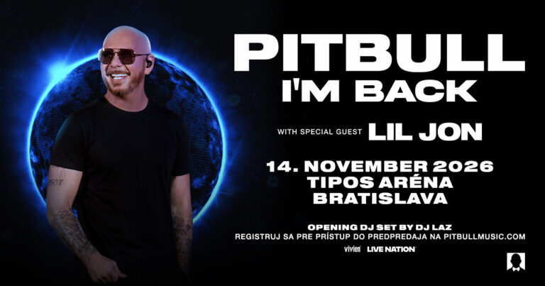 Pitbull rozširuje svoje európske turné a nevynechá ani Slovenko