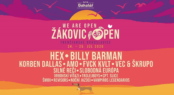 Žákovic Open štartuje novú štvťstoročnicu s novým sloganom.V Trenčianskych Bohuslaviciach vystúpi Hex, Billy Barman i Fvck Kvlt