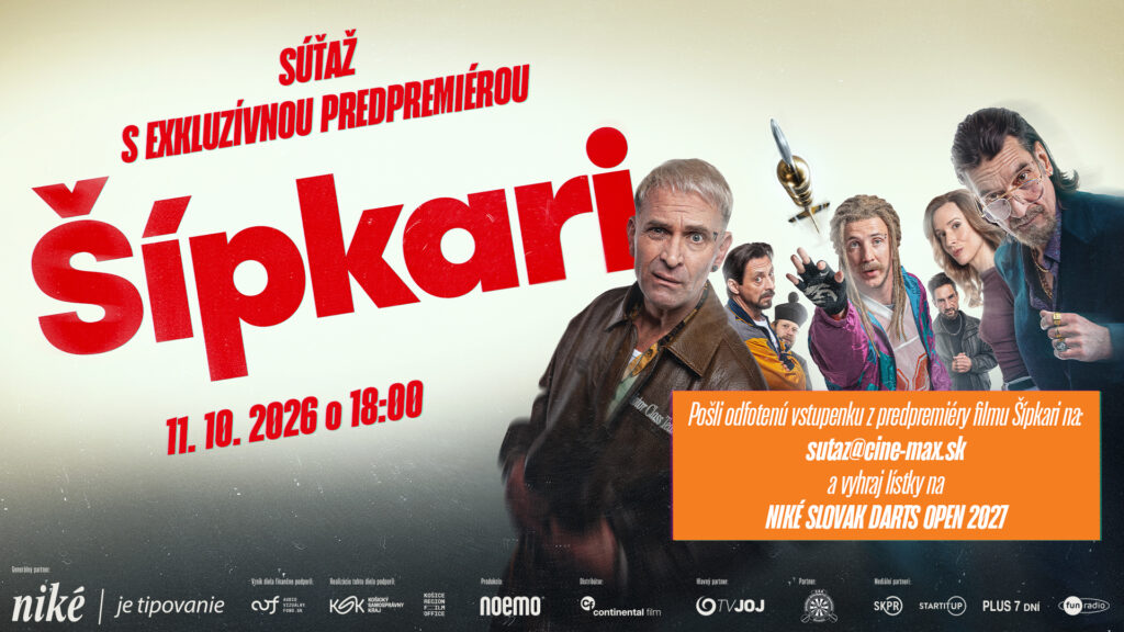 Predpremiéra Šípkarov a lístky na Slovak Darts Open